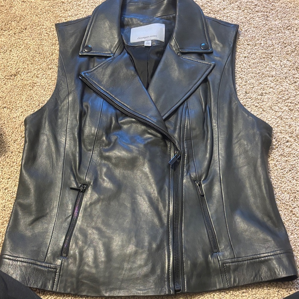 Classiques Entier Black Leather Vest